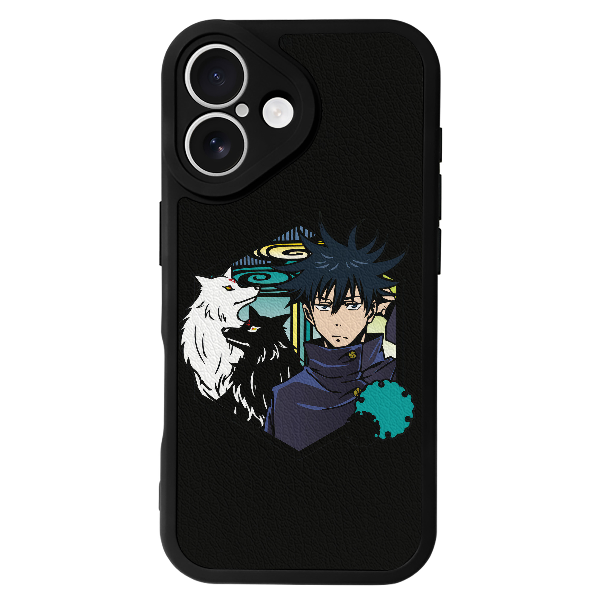 （画像用） 呪術廻戦 Jujutsu Kaisen 【iPhone 16シリーズ対応】シリコンスマホケース（レザー調） 材質：シリコン